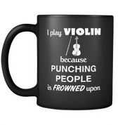 I play Violin becose Punching people
