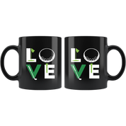 Mug Golf Golf Gifts - Love - Golf Mug Golf Coffee Mugs (11oz) Black