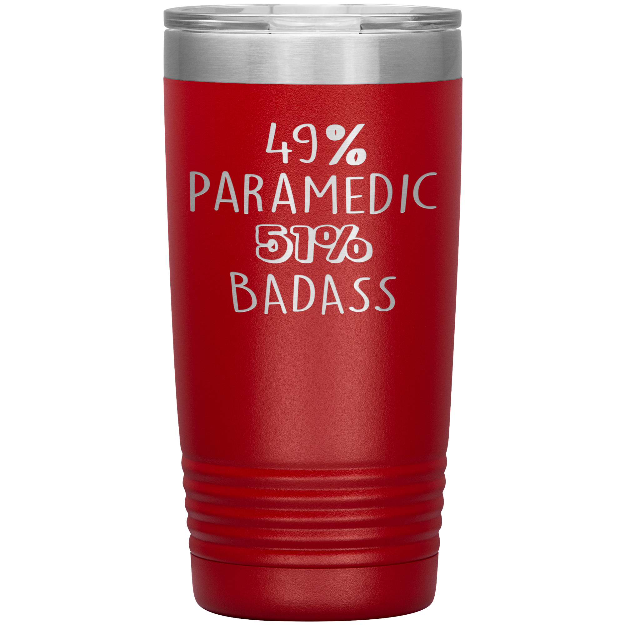 Paramedic Gift, 49% Paramedic, Badass, 20oz Tumbler, Travel mug, Coffee Tumbler, Present for Paramedic Colleague