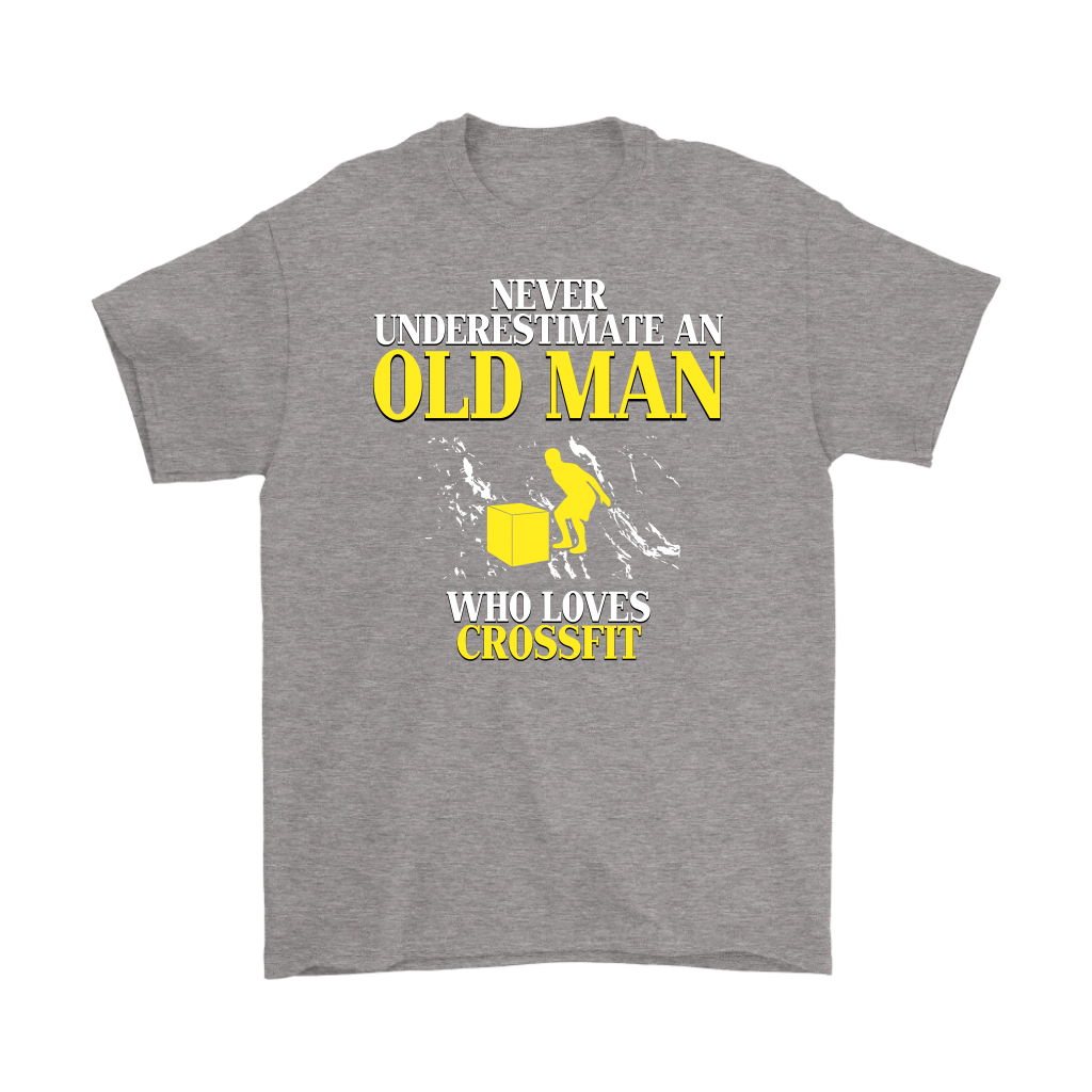 Crossfit Gift,Never underestimate an old man who loves crossfit,Grandpa tee, Unisex T-shirt, Grandfather gift, Grandfather t-shirt