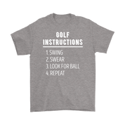 Golf Golf instructions: 1.Swing 2. Swear 3. Look for ball 4.Repeat Gift, Woman's tee, Unisex T-shirt, V-neck, Summer Apparel