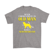 Newfoundland Gift, Never underestimate an old man with a Newfoundland, Grandpa tee, Unisex T-shirt, Grandfather gift, Grandfather t-shirt