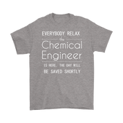 Everyone relax the Chemical Engineer is here, the day will be save shortly, Woman's tee, Unisex T-shirt, V-neck, Summer Apparel