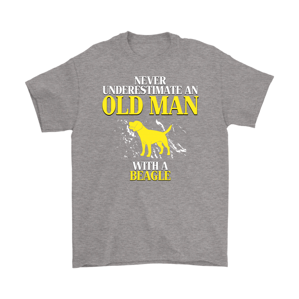 Beagle Gift, Never underestimate an old man with a Beagle, Grandpa tee, Unisex T-shirt, Grandfather gift, Grandfather t-shirt