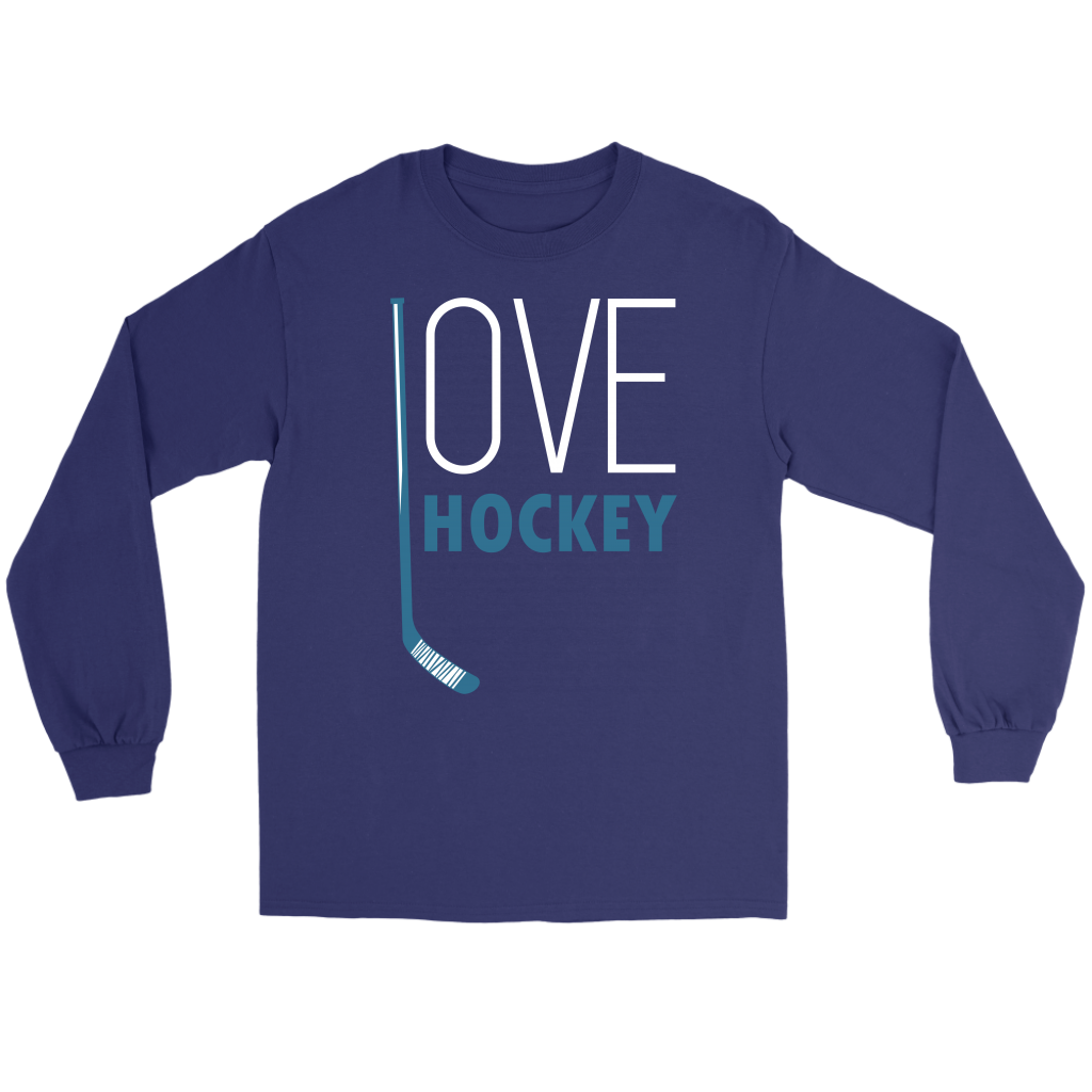 Hockey Love Hockey Gift, Unisex Longsleeve, Hoodie, Crewneck long sleeve, Sweatshirt, Jersey