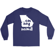 Georgia ... on my mind Gift, Unisex Longsleeve, Hoodie, Crewneck long sleeve, Sweatshirt, Jersey