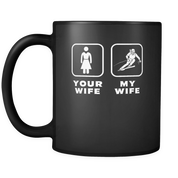 Skiing Your wife My wife