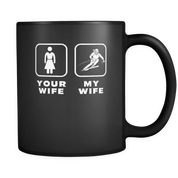 Skiing Your wife My wife