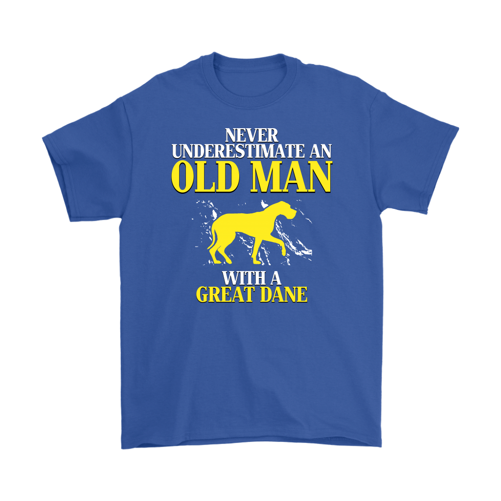 Great dane Gift, Never underestimate an old man with a Great dane, Grandpa tee, Unisex T-shirt, Grandfather gift, Grandfather t-shirt