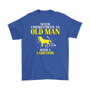 Labrador Gift, Never underestimate an old man with a Labrador, Grandpa tee, Unisex T-shirt, Grandfather gift, Grandfather t-shirt
