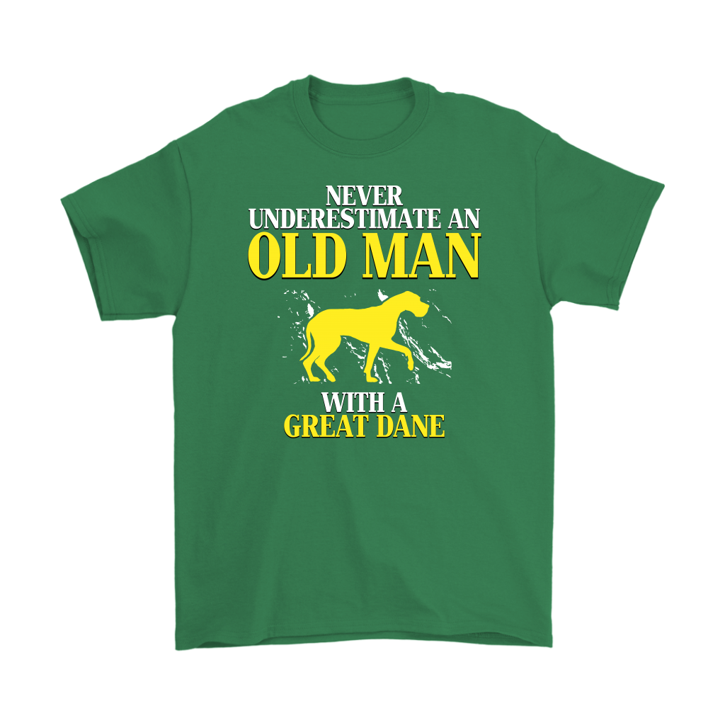 Great dane Gift, Never underestimate an old man with a Great dane, Grandpa tee, Unisex T-shirt, Grandfather gift, Grandfather t-shirt