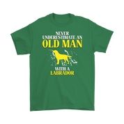 Labrador Gift, Never underestimate an old man with a Labrador, Grandpa tee, Unisex T-shirt, Grandfather gift, Grandfather t-shirt