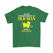 Havanese Gift, Never underestimate an old man with a Havanese, Grandpa tee, Unisex T-shirt, Grandfather gift, Grandfather t-shirt