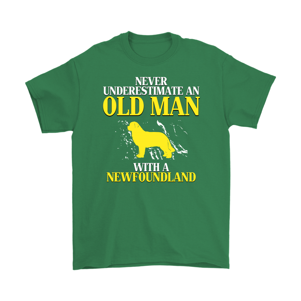 Newfoundland Gift, Never underestimate an old man with a Newfoundland, Grandpa tee, Unisex T-shirt, Grandfather gift, Grandfather t-shirt