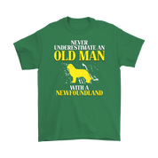 Newfoundland Gift, Never underestimate an old man with a Newfoundland, Grandpa tee, Unisex T-shirt, Grandfather gift, Grandfather t-shirt