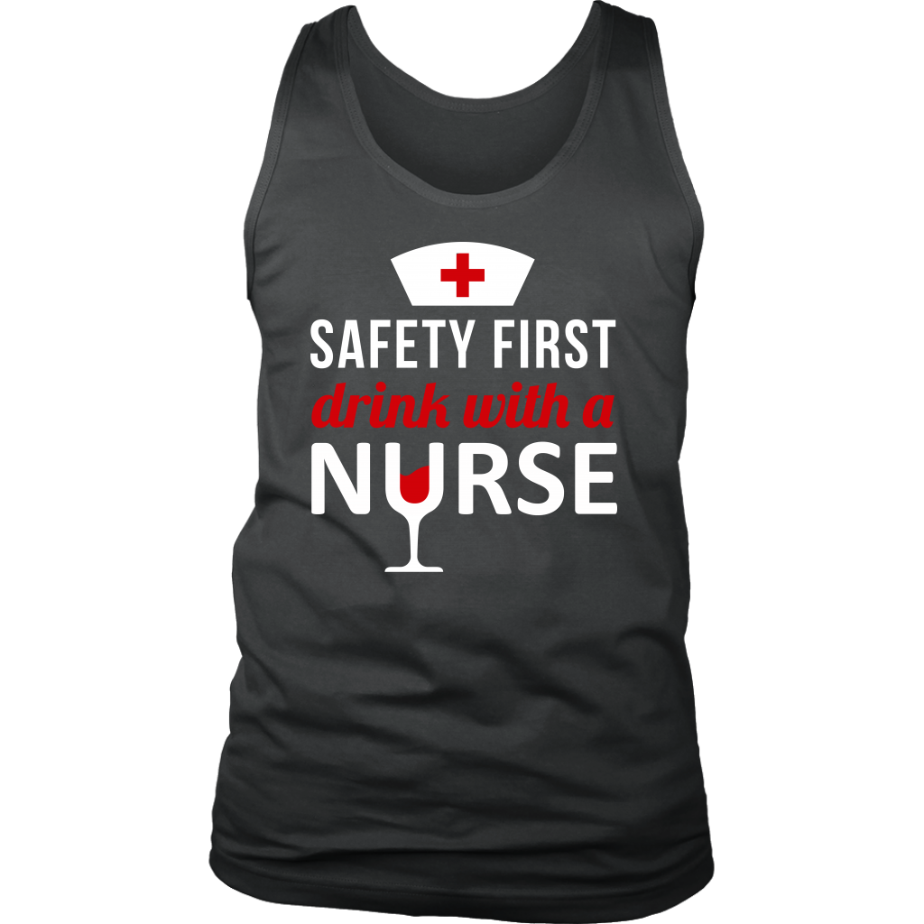 Safety First drink with a nurse
