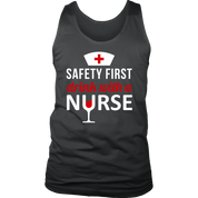 Safety First drink with a nurse