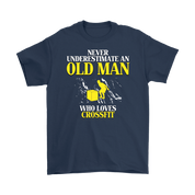 Crossfit Gift,Never underestimate an old man who loves crossfit,Grandpa tee, Unisex T-shirt, Grandfather gift, Grandfather t-shirt