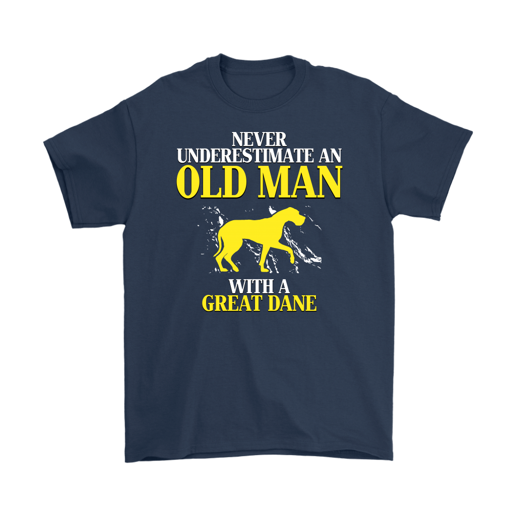 Great dane Gift, Never underestimate an old man with a Great dane, Grandpa tee, Unisex T-shirt, Grandfather gift, Grandfather t-shirt