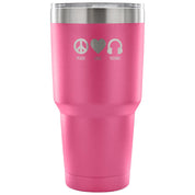 Peace, love, techno Tumbler 30oz