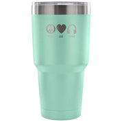 Peace, love, techno Tumbler 30oz
