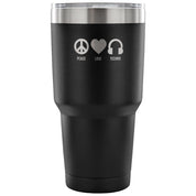 Peace, love, techno Tumbler 30oz