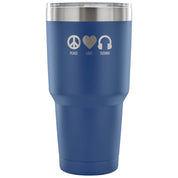 Peace, love, techno Tumbler 30oz