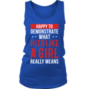Happy to demonstrate hits like a girl