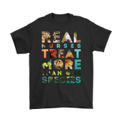 Vet Nurse Real nurses treat more than one species Gift, Woman's tee, Unisex T-shirt, V-neck, Summer Apparel