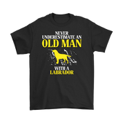 Labrador Gift, Never underestimate an old man with a Labrador, Grandpa tee, Unisex T-shirt, Grandfather gift, Grandfather t-shirt