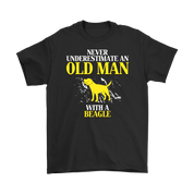 Beagle Gift, Never underestimate an old man with a Beagle, Grandpa tee, Unisex T-shirt, Grandfather gift, Grandfather t-shirt