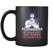 Plumbers we finish what your husband started