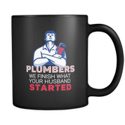 Plumbers we finish what your husband started