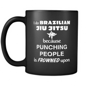 Brazilian Jiu Jitsu punching people is frowned upon