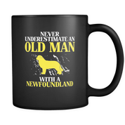 Never underestimate an old man with a Newfoundland