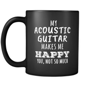 Acoustic Guitar musician Black Mug - Perfect Christmas gift - Fixed
