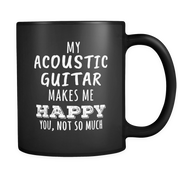 Acoustic Guitar musician Black Mug - Perfect Christmas gift - Fixed