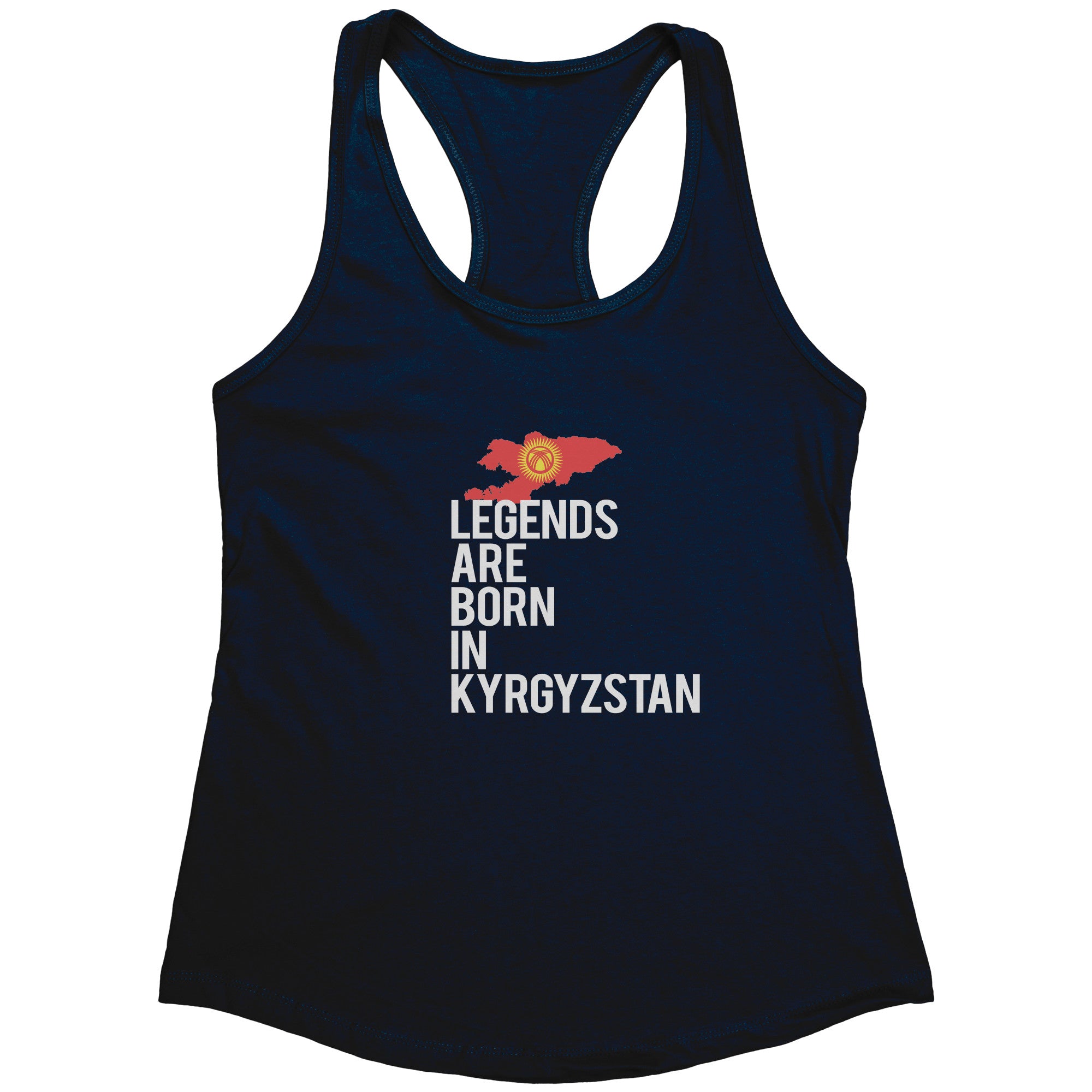 Legends are born in Kyrgyzstan Racerback