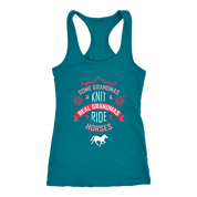 Horse, Some grandmas knit, real grandmas ride horses Gift, Birthday Present Tank Top