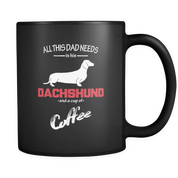 All this Dad needs is his Dachshund and a cup of coffee