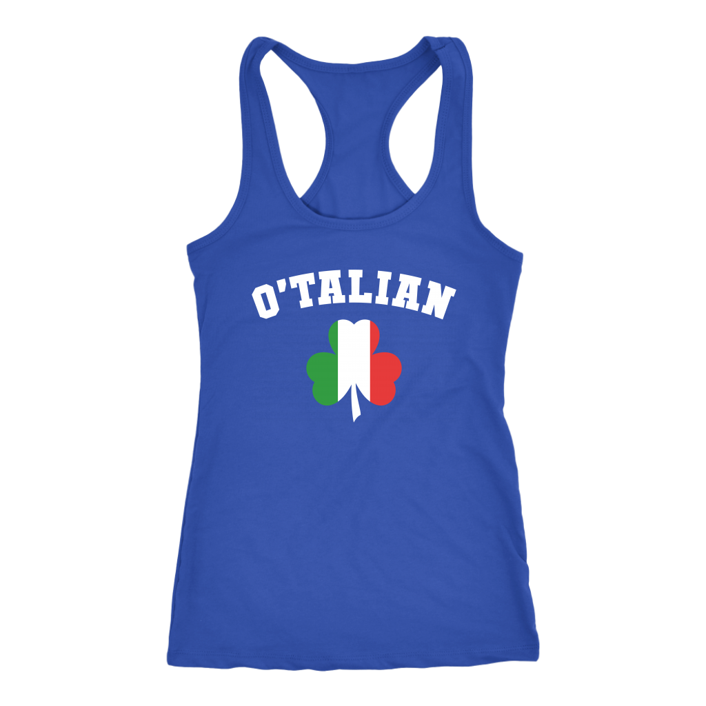 Italian O'talian St. Patrick's Gift, Birthday Present, Racerback, Tank Top, Summer Apparel