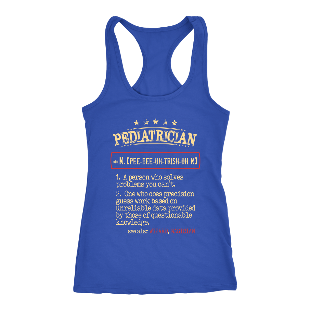 Pediatrician, Womans tank top, Racerback, Mens Tank top, Profession, Colleague gift, Coworker present, Pediatrician Gift