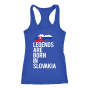Slovakia Gift-Legends are born in Slovakia-Women tank top, Racerback, Men Tank top, Nationality gift, Country tank top