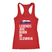 Slovakia Gift-Legends are born in Slovakia-Women tank top, Racerback, Men Tank top, Nationality gift, Country tank top