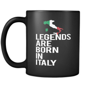Legends are born in Italy Black Mug