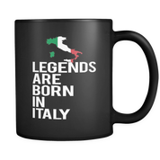 Legends are born in Italy Black Mug