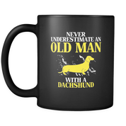 Never underestimate an old man with a Dachshund