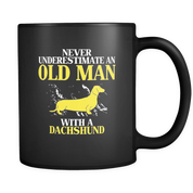 Never underestimate an old man with a Dachshund