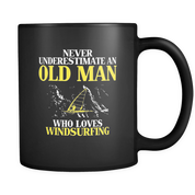 Old man who loves Windsurfing
