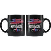 American-Italian Mug,Italian-Puerto Rican Roots - American grown with Italian and Puerto Rican roots-Coffe Mug, Tea Cup